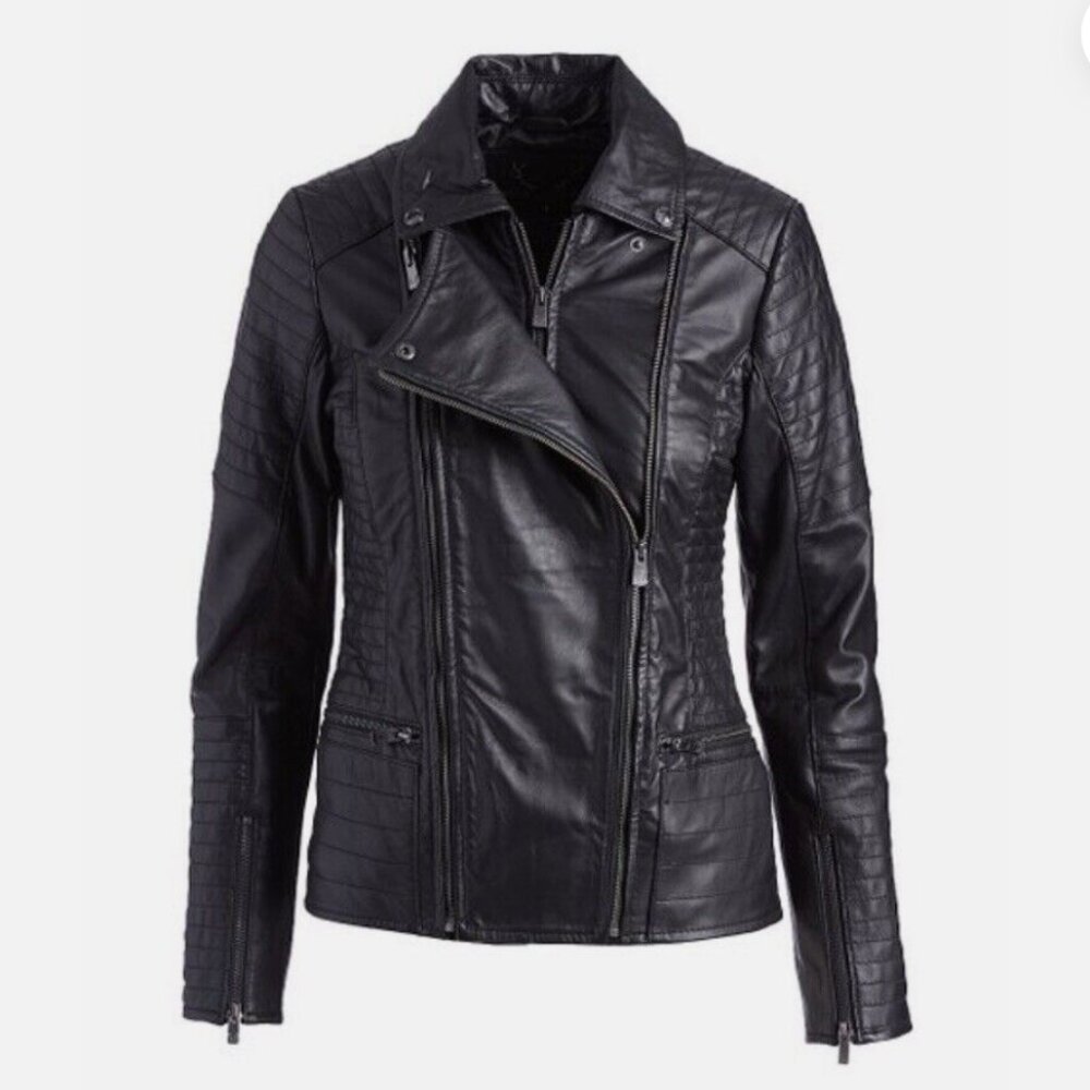 Bod & Christensen Double Zip Leather Moto Jacket